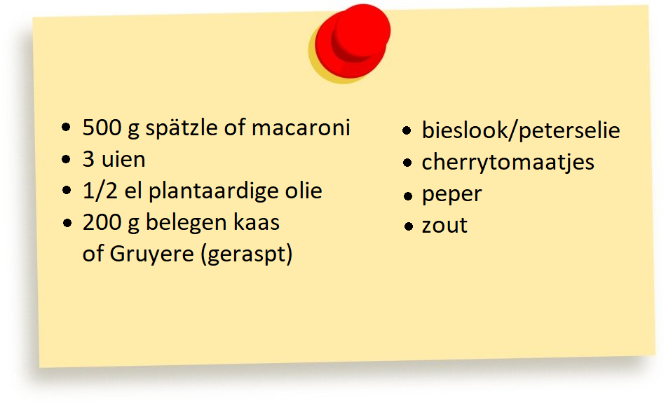 Recept Käsespätzle